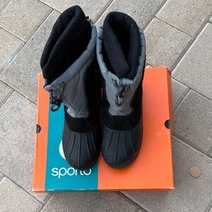 Sporto Dual-Tone Black and Gray Boots
